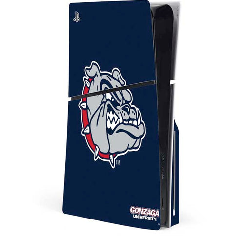 Gonzaga University Bulldog Logo PS5 Slim Disk Console Skin
