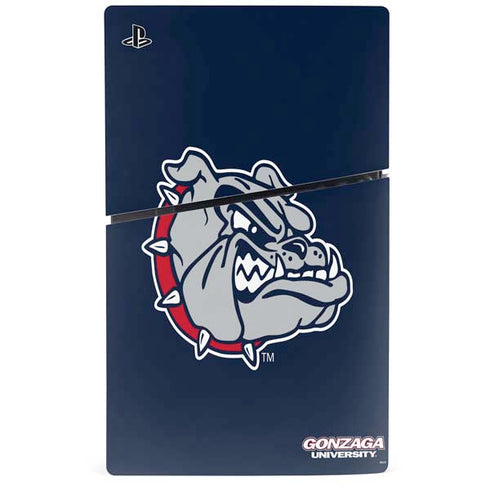 Gonzaga University Bulldog Logo PS5 Slim Disk Console Skin