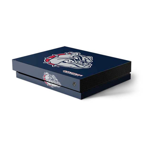 Gonzaga University Bulldog Logo Xbox One X Console Skin