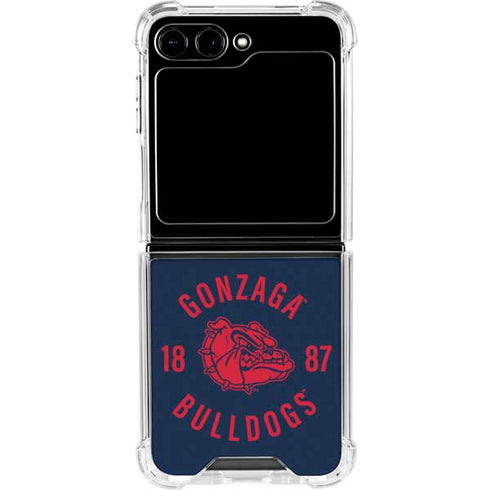 Gonzaga University Bulldogs 1887 Galaxy Z Flip5 5G Clear Case