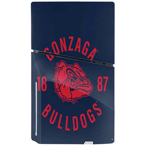 Gonzaga University Bulldogs 1887 PS5 Slim Disk Console Skin