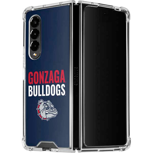 Gonzaga University Bulldogs Bold Galaxy Z Fold4 5G Clear Case