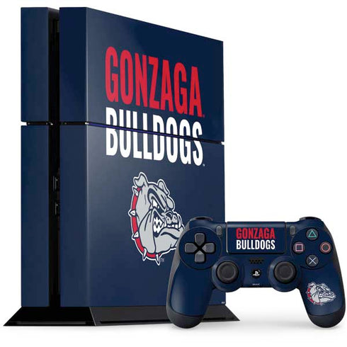 Gonzaga University Bulldogs Bold PS4 Console and Controller Bundle Skin