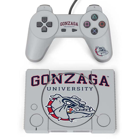 Gonzaga University Collegiate Text PlayStation Classic Bundle Skin