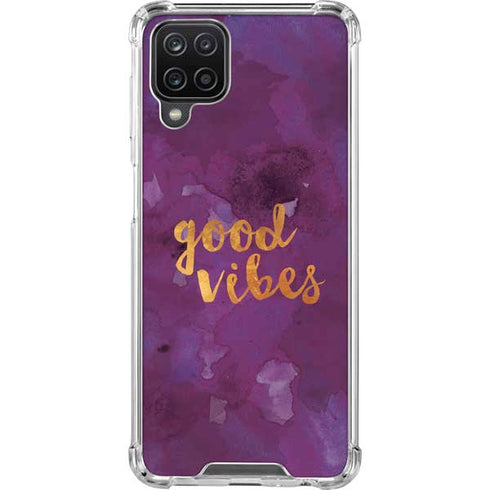 Good Vibes Galaxy A12 Clear Case