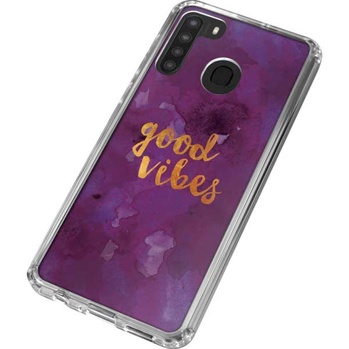 Good Vibes Galaxy A21 Clear Case