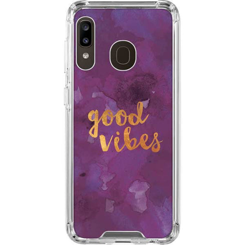 Good Vibes Galaxy A30 Clear Case
