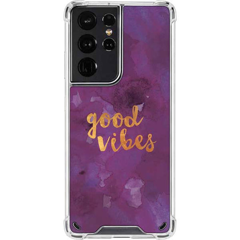 Good Vibes Galaxy S21 Ultra 5G Clear Case