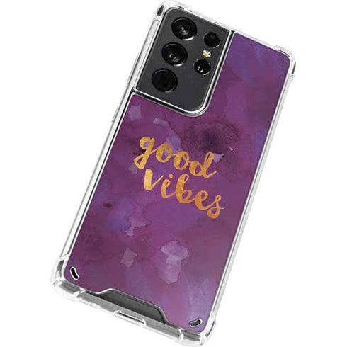 Good Vibes Galaxy S21 Ultra 5G Clear Case