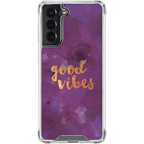 Good Vibes Galaxy S22 Clear Case