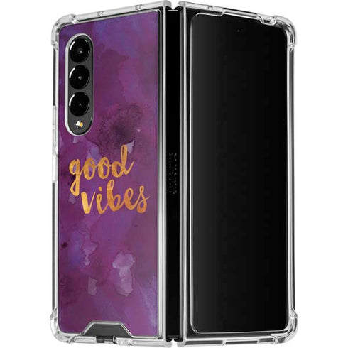 Good Vibes Galaxy Z Fold4 5G Clear Case