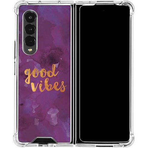 Good Vibes Galaxy Z Fold4 5G Clear Case