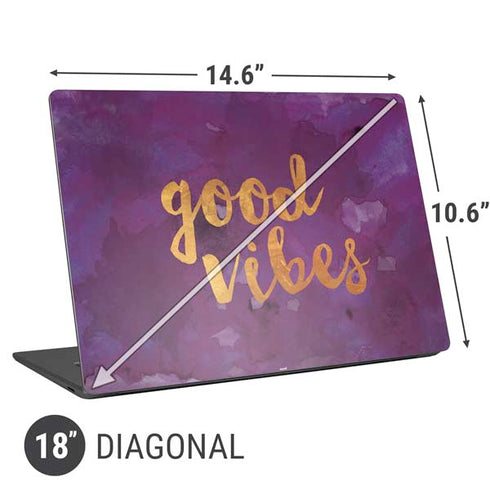 Good Vibes Universal Laptop 18in (14.6 x 10.6in) Skin