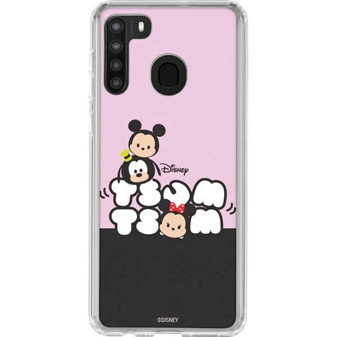 Disney Tsum Tsum Goofy Mickey and Minnie Galaxy A21 Clear Case