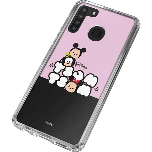 Disney Tsum Tsum Goofy Mickey and Minnie Galaxy A21 Clear Case