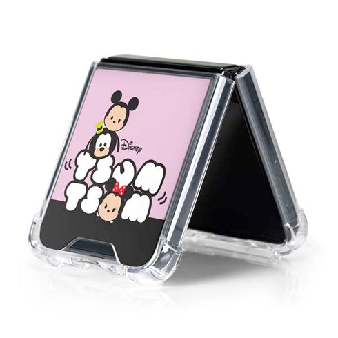 Disney Tsum Tsum Goofy Mickey and Minnie Galaxy Z Flip5 5G Clear Case