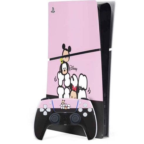 Disney Tsum Tsum Goofy Mickey and Minnie PS5 Slim Digital Edition Console Skin
