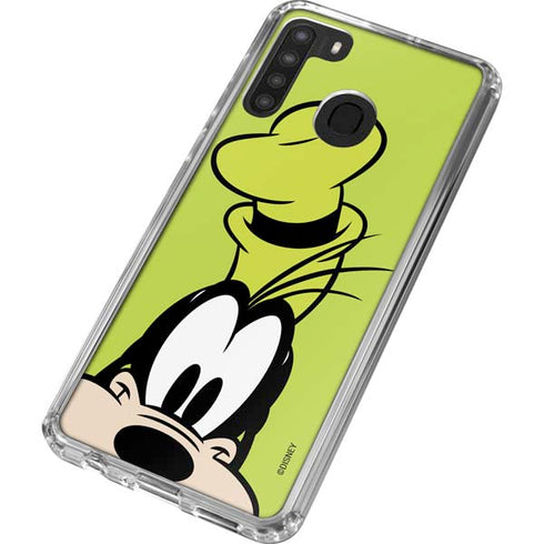 Disney Friends Goofy Up Close Galaxy A21 Clear Case