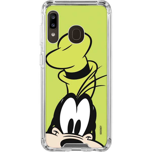 Disney Friends Goofy Up Close Galaxy A30 Clear Case