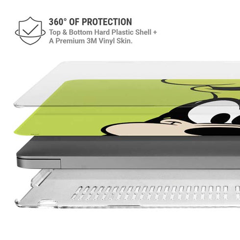 Disney Friends Goofy Up Close MacBook Pro 16in (2021-25) Case plus Skin