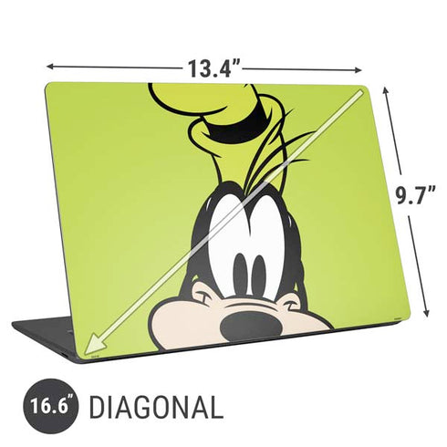Disney Friends Goofy Up Close Universal Laptop 16.6in (13.4 x 9.7in) Skin