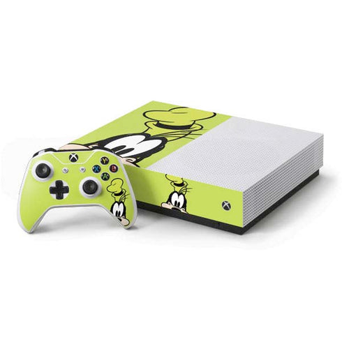 Disney Friends Goofy Up Close Xbox One S All-Digital Edition Bundle Skin
