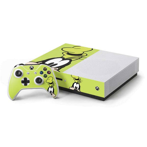 Disney Friends Goofy Up Close Xbox One S Console and Controller Bundle Skin