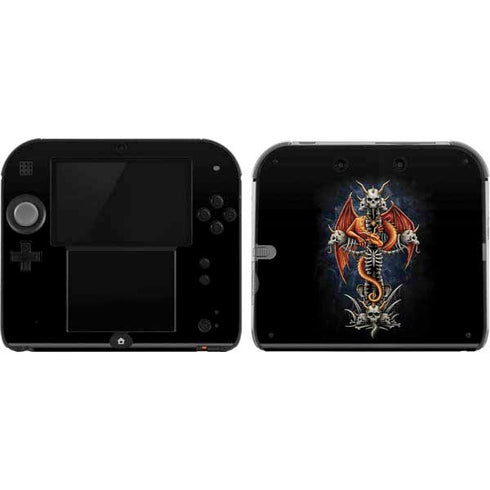 Gothic Dragon & Skull Cross by Sarah Richter Nintendo 2DS Skin