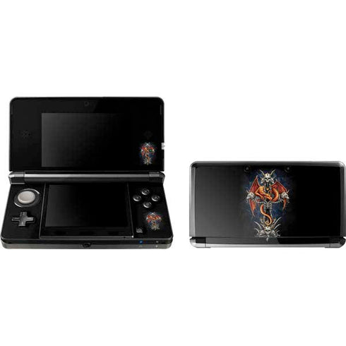 Gothic Dragon & Skull Cross by Sarah Richter 3DS (2011) Skin