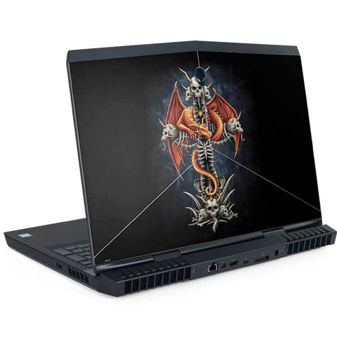 Gothic Dragon & Skull Cross by Sarah Richter Dell Alienware Skin