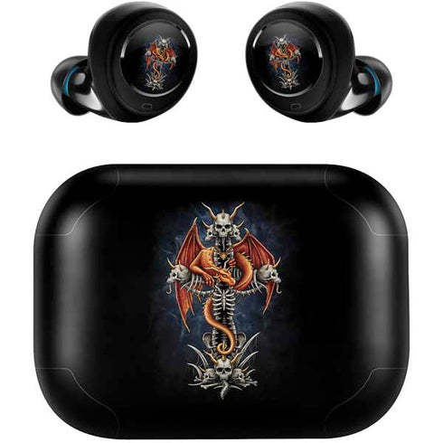 Gothic Dragon & Skull Cross by Sarah Richter Amazon Echo Buds Skin