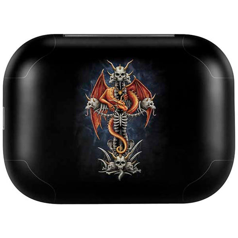Gothic Dragon & Skull Cross by Sarah Richter Amazon Echo Buds Skin