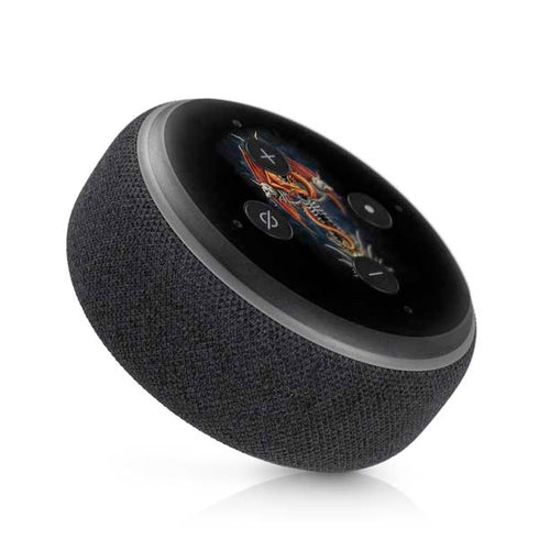 Gothic Dragon & Skull Cross by Sarah Richter Amazon Echo Dot Skin