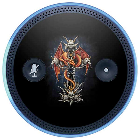 Gothic Dragon & Skull Cross by Sarah Richter Amazon Echo Skin