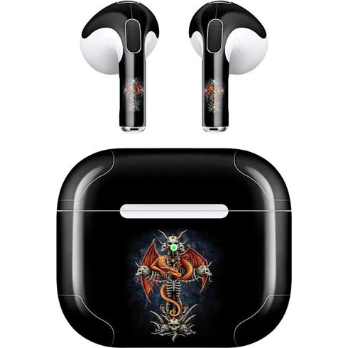 Gothic Dragon & Skull Cross by Sarah Richter Apple AirPods (3rd Gen 2021) Skin