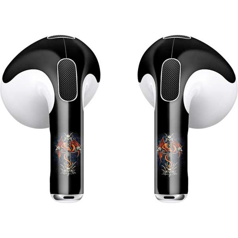 Gothic Dragon & Skull Cross by Sarah Richter Apple AirPods (3rd Gen 2021) Skin