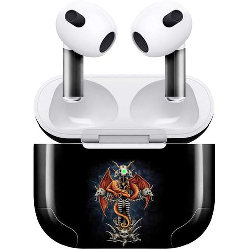 Gothic Dragon & Skull Cross by Sarah Richter Apple AirPods (3rd Gen 2021) Skin