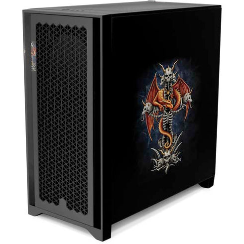 Gothic Dragon & Skull Cross by Sarah Richter Corsair 4000D Tempered Glass Mid-Tower ATX Case Skin