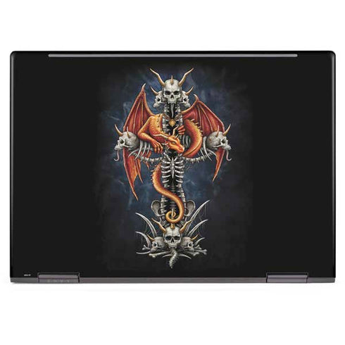 Gothic Dragon & Skull Cross by Sarah Richter HP Envy Skin