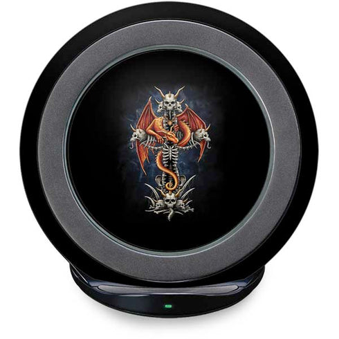 Gothic Dragon & Skull Cross by Sarah Richter Fast Charge Wireless Charging Stand Skin