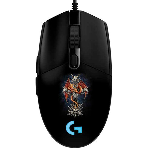 Gothic Dragon & Skull Cross by Sarah Richter G203 Prodigy RGB Wired Gaming Mouse Skin
