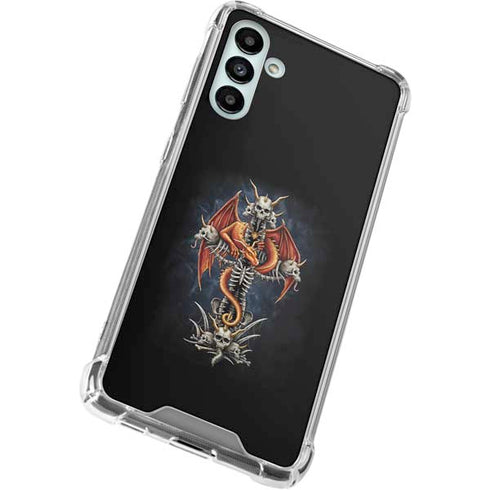 Gothic Dragon & Skull Cross by Sarah Richter Galaxy A13 5G Clear Case