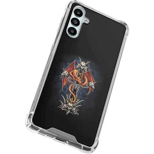 Gothic Dragon & Skull Cross by Sarah Richter Galaxy A14 5G Clear Case