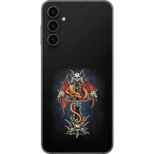 Gothic Dragon & Skull Cross by Sarah Richter Galaxy A14 5G Skin