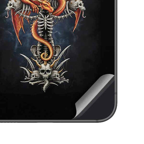 Gothic Dragon & Skull Cross by Sarah Richter Galaxy A14 5G Skin