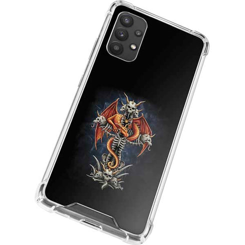Gothic Dragon & Skull Cross by Sarah Richter Galaxy A32 5G Clear Case