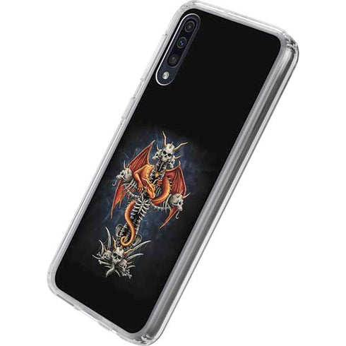 Gothic Dragon & Skull Cross by Sarah Richter Galaxy A50 Clear Case