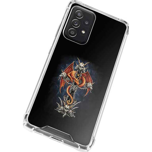 Gothic Dragon & Skull Cross by Sarah Richter Galaxy A52 5G Clear Case