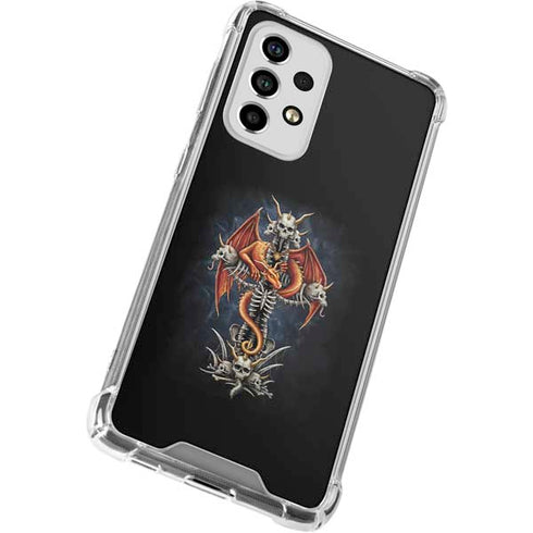Gothic Dragon & Skull Cross by Sarah Richter Galaxy A53 5G Clear Case