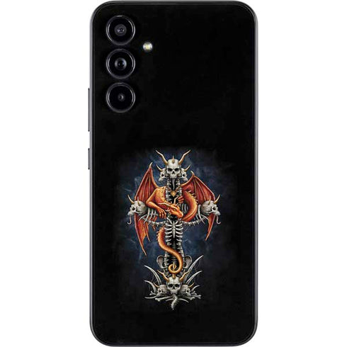 Gothic Dragon & Skull Cross by Sarah Richter Galaxy A54 5G Skin